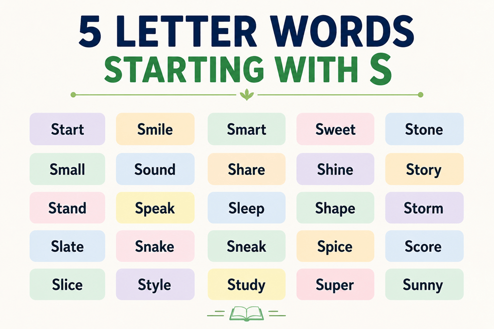 5 letter word starting with s