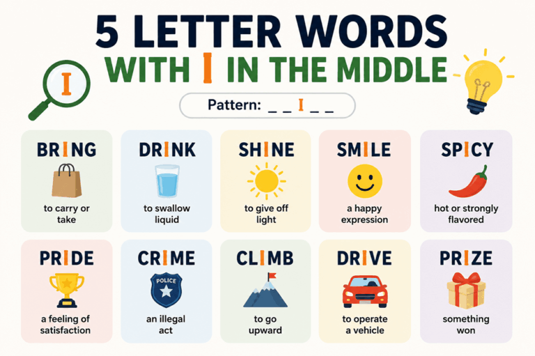5 letter word with i in the middle