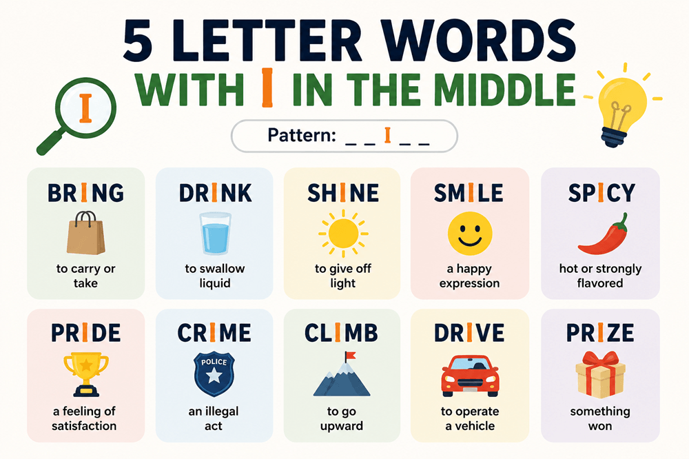 5 letter word with i in the middle