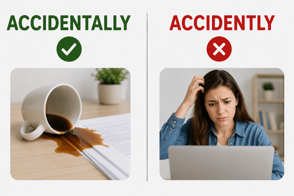 Accidently or accidentally