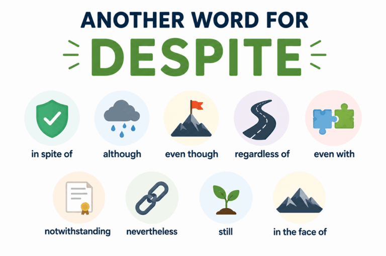 Another word for despite