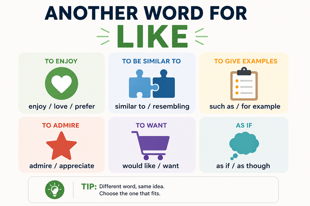Another word for like