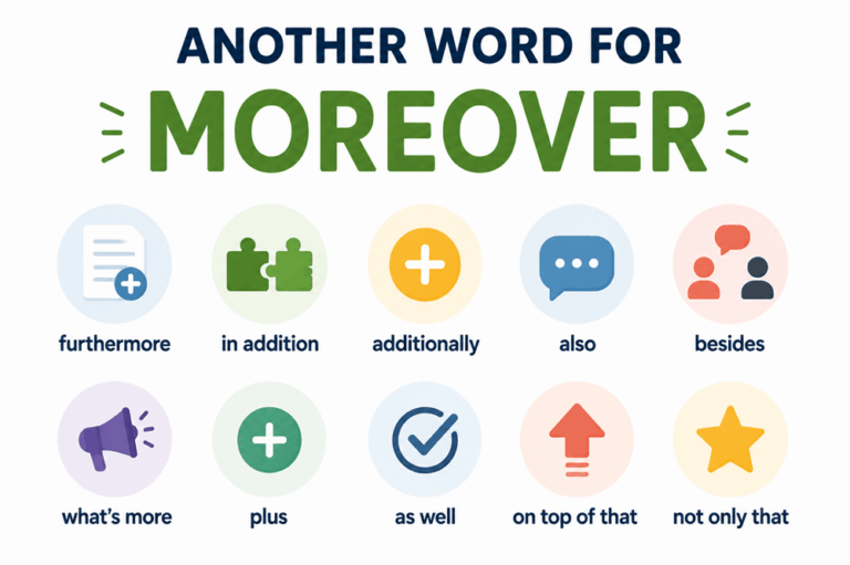 Another word for moreover