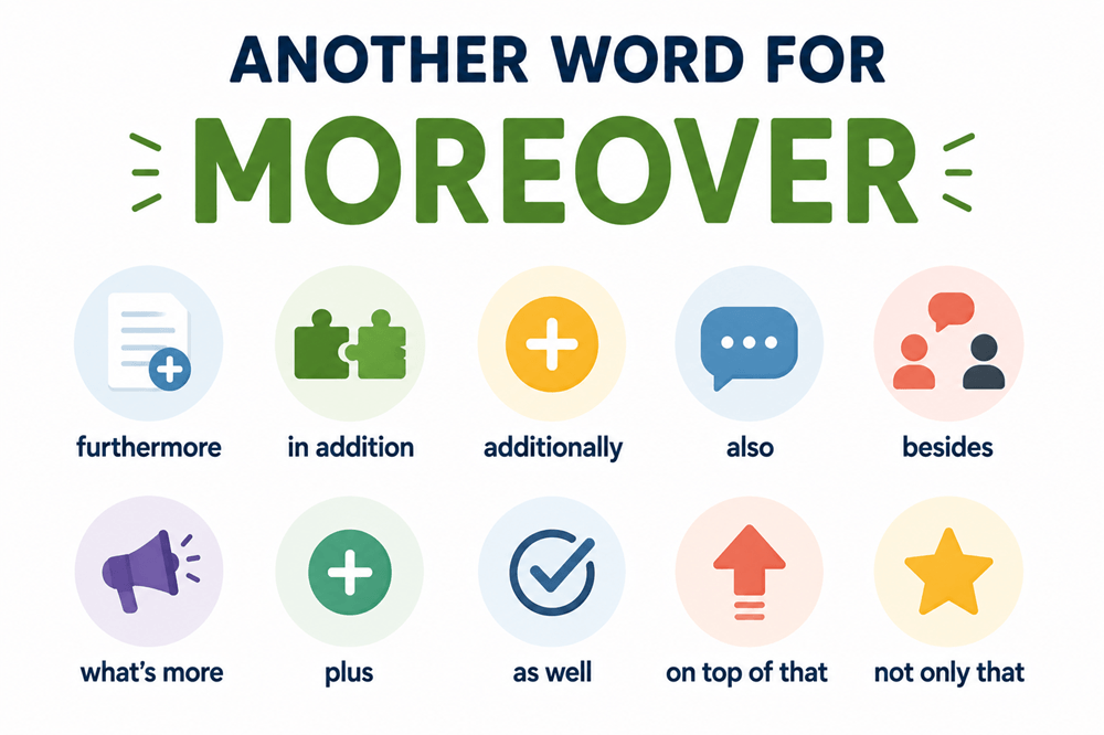 Another word for moreover