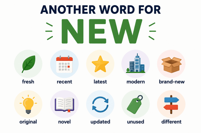 Another word for new