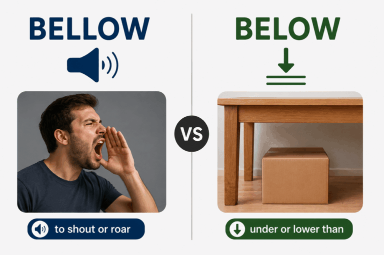 Bellow or below