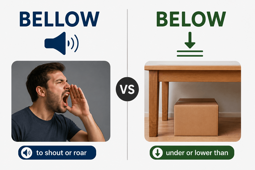 Bellow or below