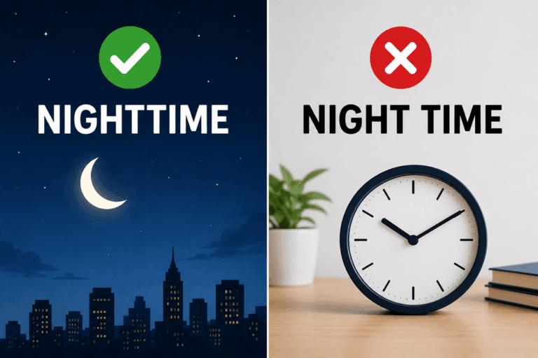 Is nighttime one word