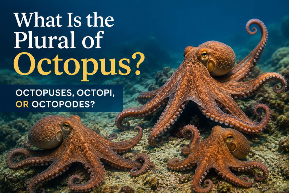 Plural form of octopus
