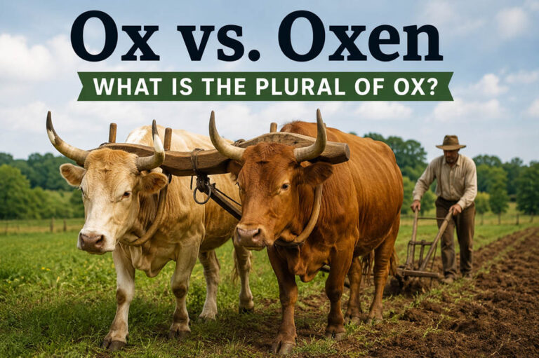 Plural form of ox