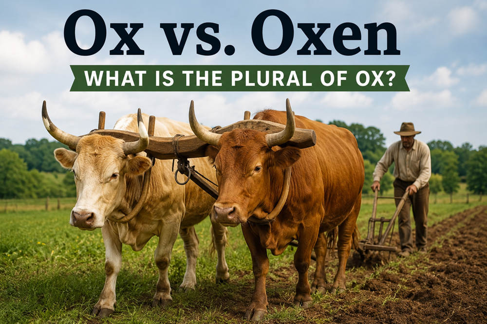 Plural form of ox