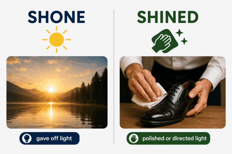 Shined or shone