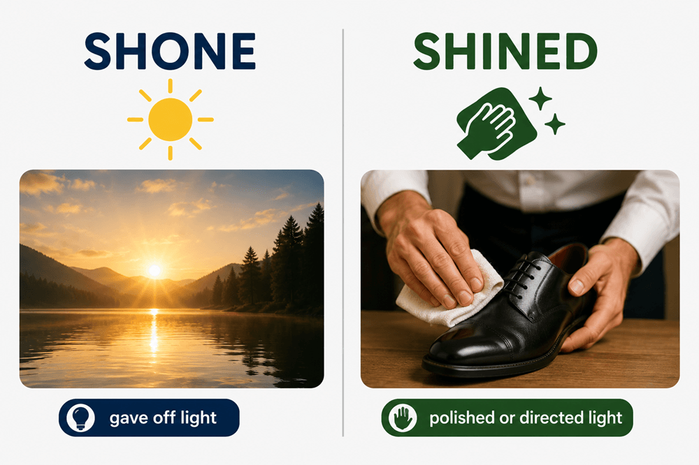 Shined or shone